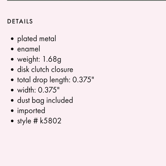 ♠️Kate Spade "Spades & Studs" Earrings - Picture 10 of 10